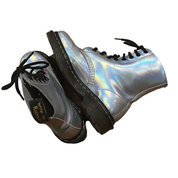 Women’s Dr. Martens holographic lace up boots - Picture 2 of 9